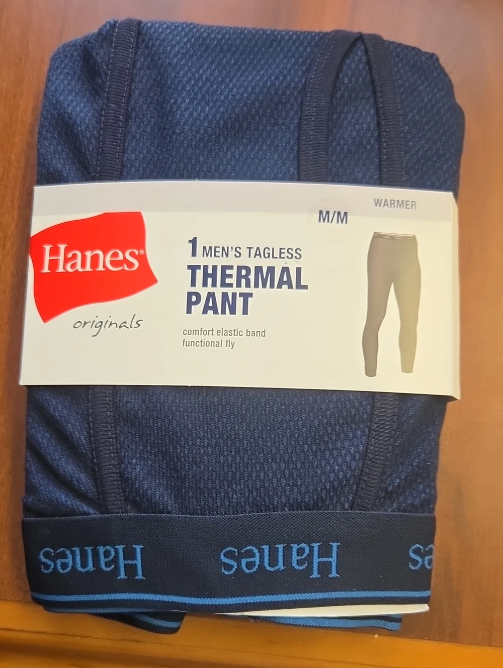 Hanes Men's Tagless Thermal Pant - Navy